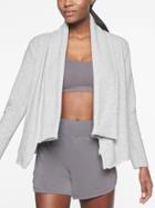 Athleta Womens French Terry Pique Wrap Light Grey Heather Size Xxs