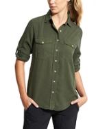 Athleta Womens Sea Breeze Shirt Size L - Forest Green