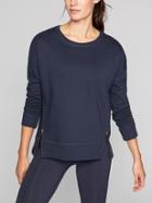 Athleta Womens Cityscape Sweatshirt Size L Tall - Navy