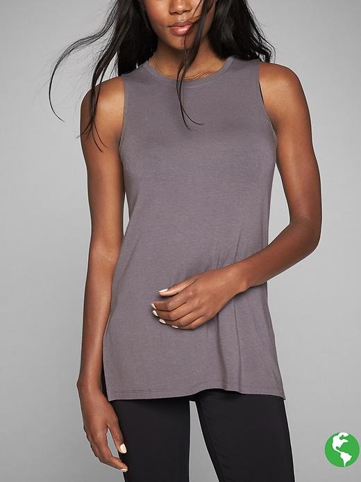 Athleta Womens Threadlight Layering Tank Size S Tall - Silver Bells