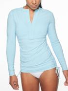 Athleta Womens Ruched Rashguard Surf City Size Xxs