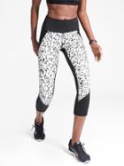 Athleta Womens Printed Stealth Trucool Capri White Size Xl