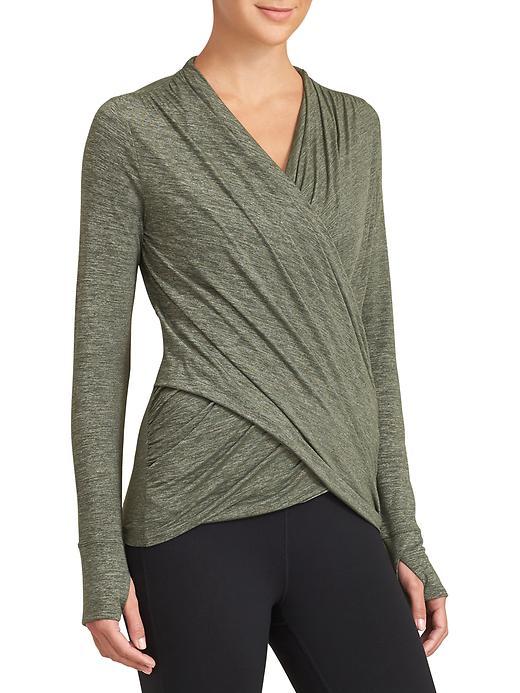 Athleta Womens Odyssey Wrap Size L - Jasper Green Heather