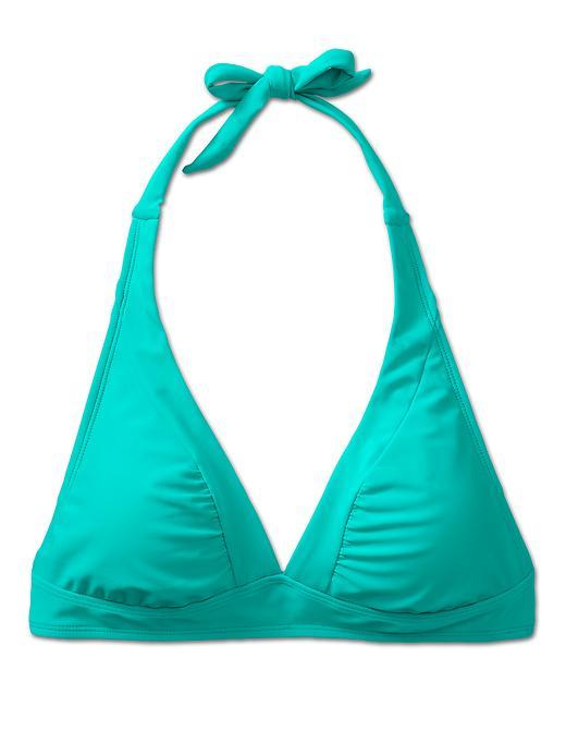 Athleta Womens Shirrendipity Halter Bikini Top Size Xxs - Neptune Green