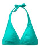 Athleta Womens Shirrendipity Halter Bikini Top Size Xxs - Neptune Green