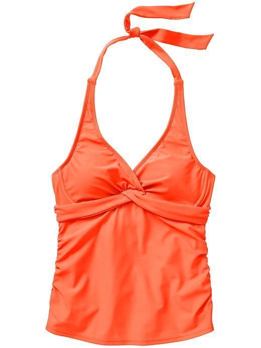 Athleta Womens Tara Halter Tankini Size 32b/c Tall - Ember Orange