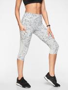 Athleta Womens Spotty Up For Anything Crop Fog Grey Size M