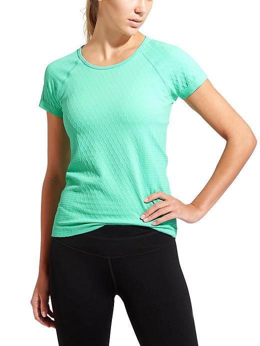 Athleta Womens Seamless Sequence Tee Size S - Mint Green