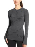 Athleta Womens Cable Remarkawool Top Size L - Charcoal Heather
