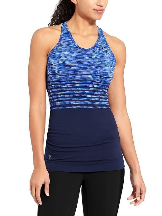 Athleta Womens Finish Fast Spacedye Tank Size L - Navy