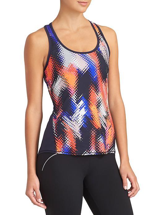 Athleta Womens Chi Tank Lava Print Size Xs - Navy Multi