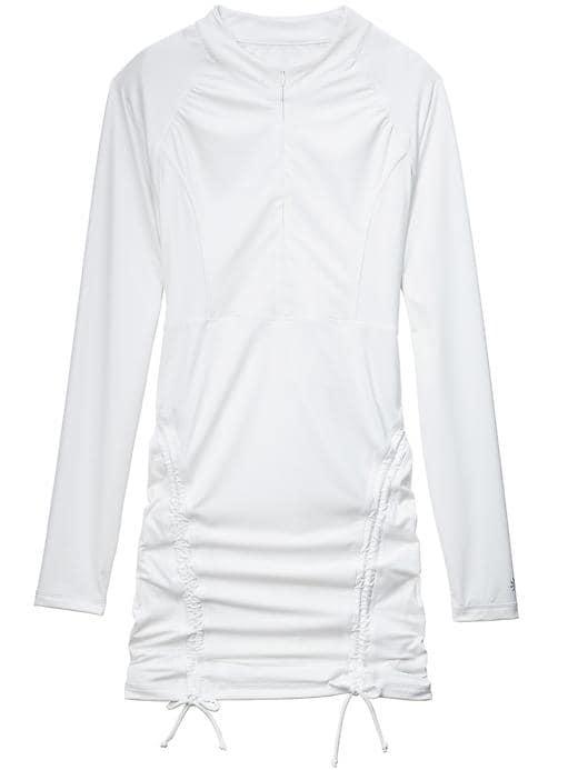 Athleta Womens Tidal Ruched Guard White Size M