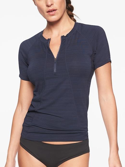 Athleta Womens Pacifica Upf Tee 2 Navy Size Xxs