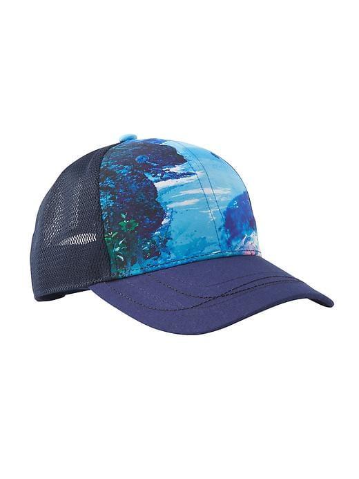 Athleta Womens Pacifica Trucker Run Cap Navy Size One Size