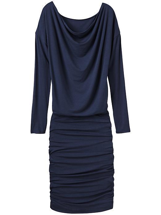 Athleta Womens Solstice Cowl Dress Size L Tall - Dress Blue