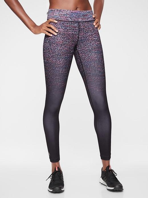 Athleta Womens Contender Dazzle 7/8 Tight Rose Verbena Size Xl