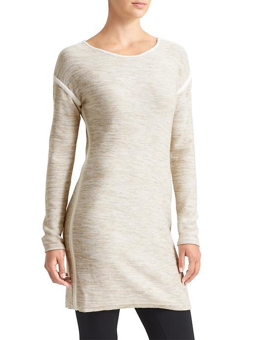 Athleta Womens Retreat Sweater Dress Size L Tall - Oatmeal Marl
