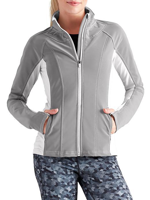 Athleta Womens Reflective Running Start Jacket Size 1x Plus - Silver Shimmer