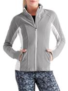 Athleta Womens Reflective Running Start Jacket Size 1x Plus - Silver Shimmer