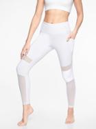Athleta Womens Meshblock Pocket Pura Tight White Size S