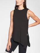 Athleta Womens Cloudlight Asym Side Tie Tank Black Size M