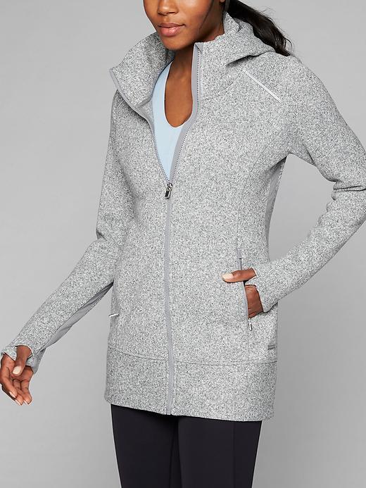 Athleta Womens Cya Stronger Fleece Size 1x Plus - Light Grey Heather