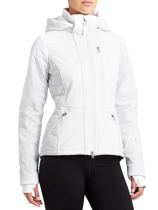 Athleta Womens Boulder Ski Jacket Size L - Bright White