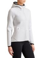 Athleta Womens Reversible Incline Jacket Size L - Bright White/grey Heather