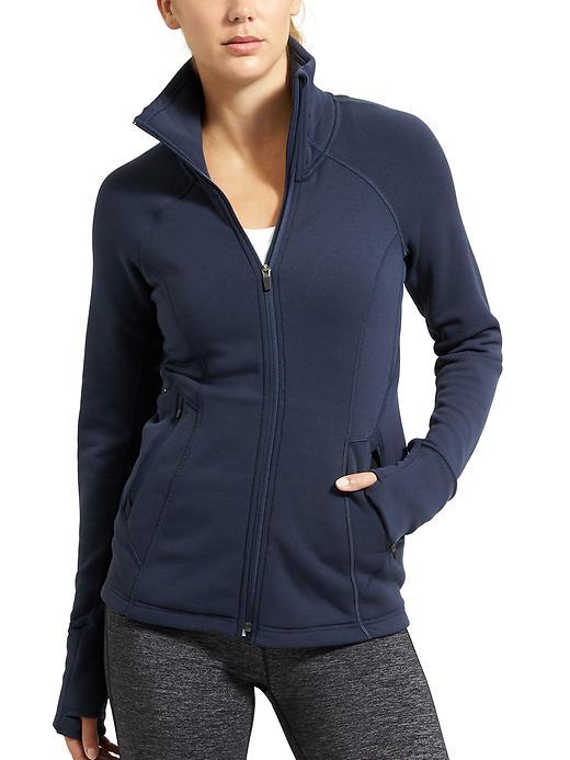 Athleta Womens Polartec Powerlift Jacket Size Xl - Navy