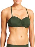Athleta Womens Bandeau Bikini Size 34b/c - Spire Green