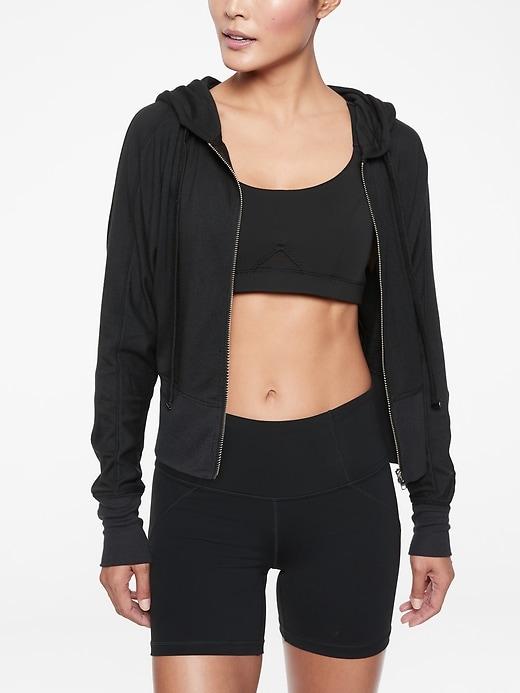 Athleta Womens Rhythmic Hoodie Black Size Xl