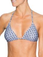 Athleta Womens Bells Beach String Bikini Size Dcup - Wildflower Blue