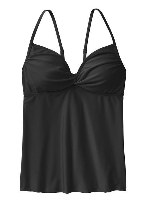 Athleta Womens Knot Front Tankini Size Xl Tall - Black