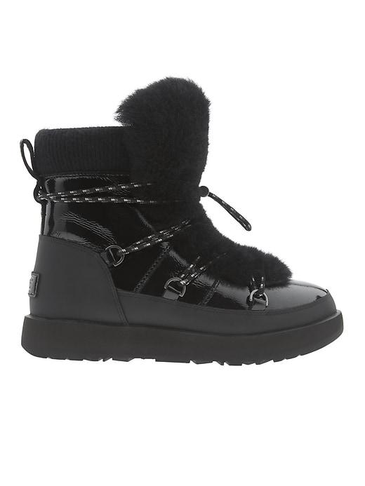 Athleta Womens Highland Waterproof Boot By Ugg Black Size 8.5