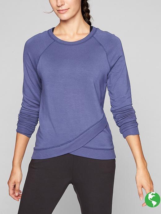 Athleta Womens Criss Cross Sweatshirt Size L Tall - Rain Check