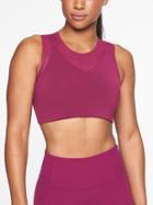 Athleta Womens Reverse Layering Crop Exotic Fuchsia Size L