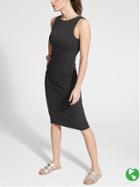 Athleta Womens Midi Tank Dress Solid Size L Tall - Black