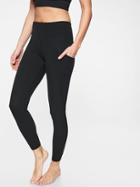 Athleta Womens Stash Pocket Salutation 7/8 Tight Black Size Xs