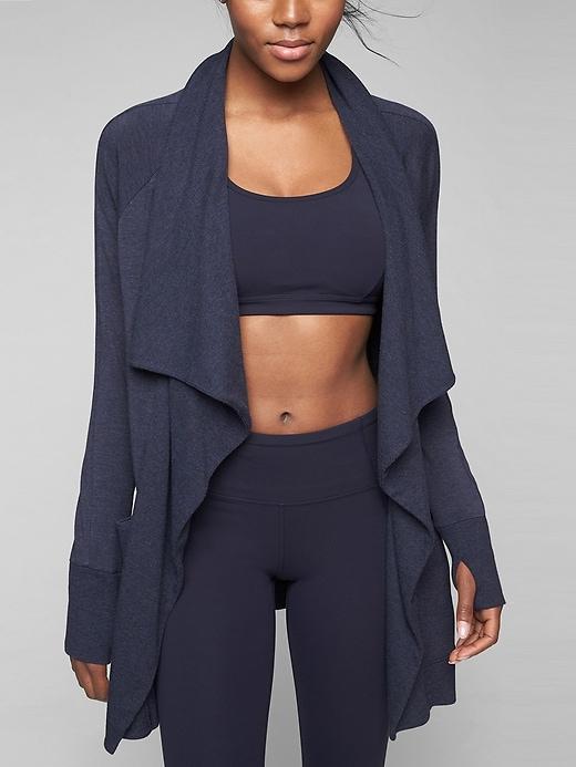 Athleta Womens Studio Wrap Navy Heather Size 1x