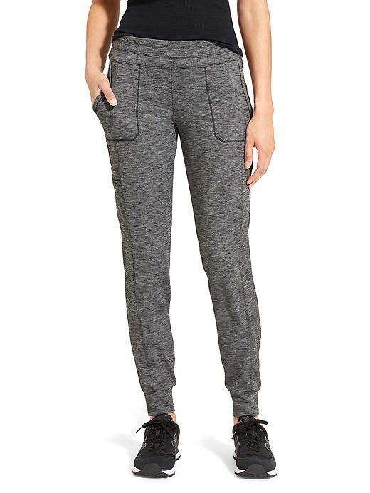 Athleta Womens Metro Jogger Size L Tall - Black Heather