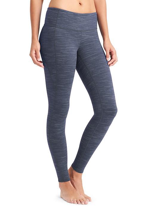 Athleta Womens Striated Revelation Tight Size L Tall - Navy
