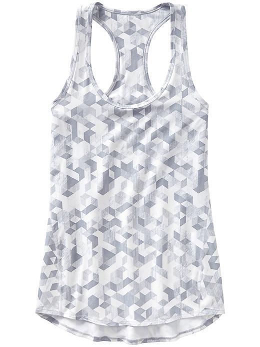 Athleta Triangular Chi Tank Extra Long - Silver Shimmer