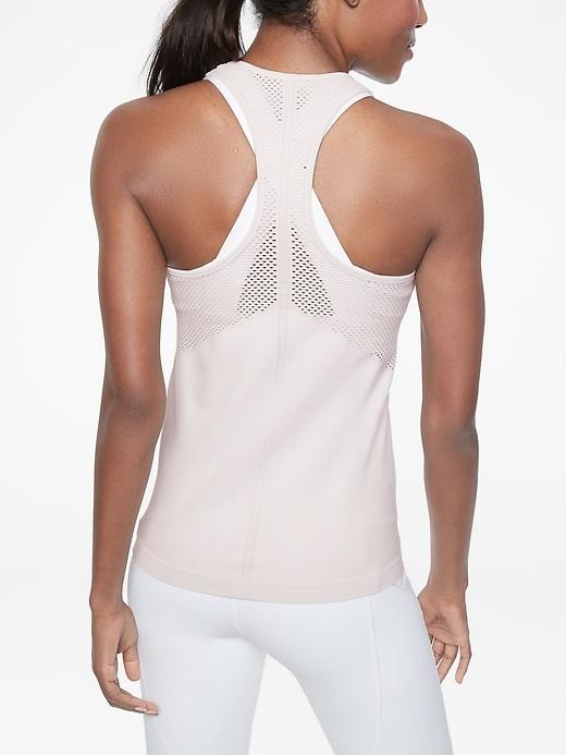 Athleta Womens Caliber Tank Bright White/ Grey Size S