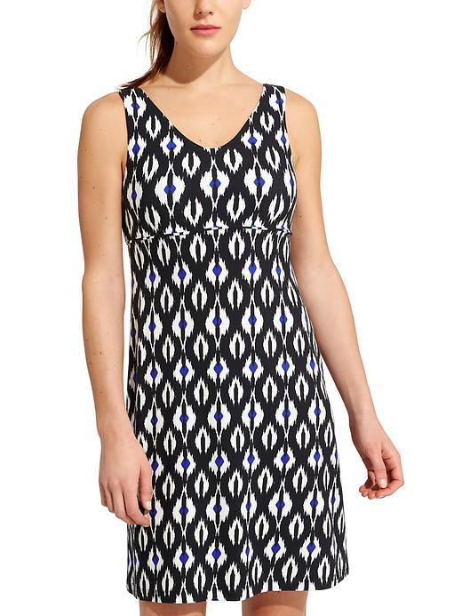 Athleta Womens Printed Santorini Dress 3 Size L - Black