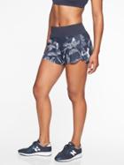 Athleta Womens Print Laser Run Short 4&#34 Floral Nouveau Size L