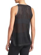 Athleta Womens Mesh Lane Tank Size L - Medium Grey/black