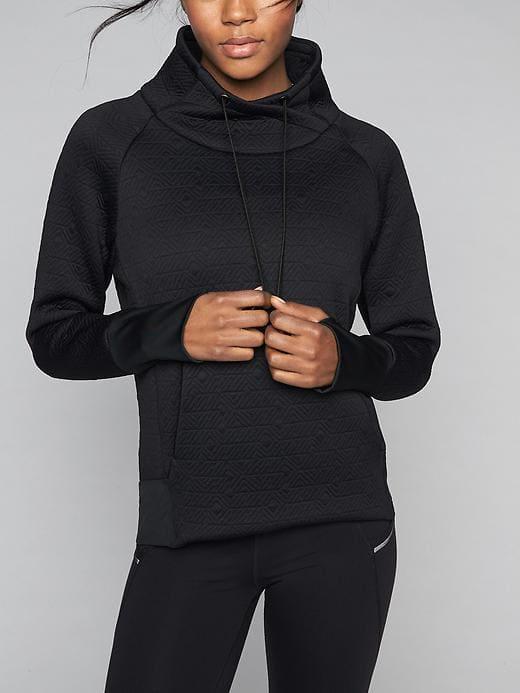 Athleta Womens Jacquard Elevation Pullover Black Size M