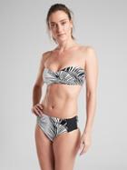 Retro Palm Twist Bandeau Bikini Top