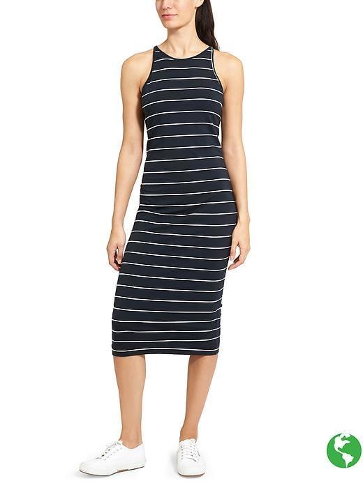 Athleta Womens Sunkissed Midi Dress Size M - Black/white