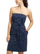 Athleta Womens Printed Strapless Anywhere Dress Size 0 - Navy